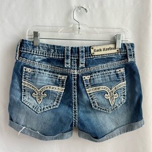 Rock Revival Distressed Blue Jean Shorts